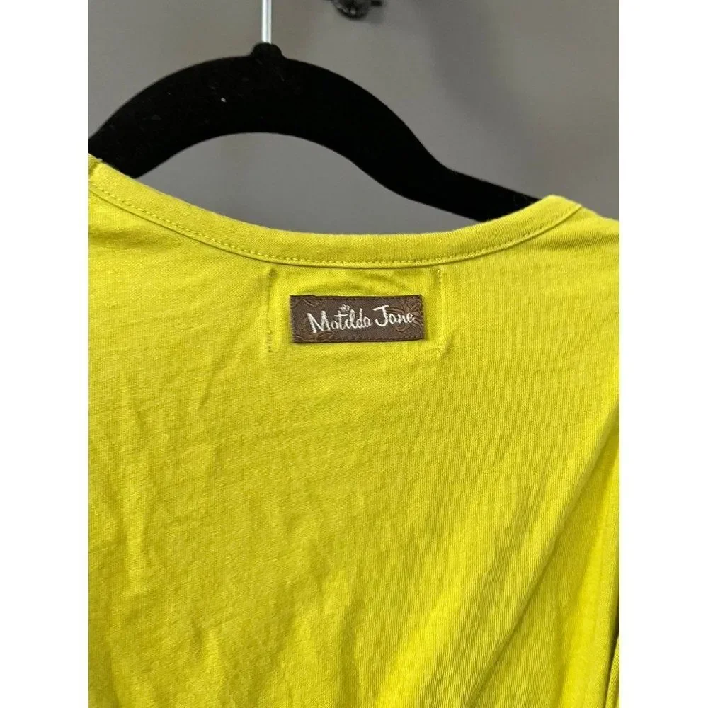 Matilda Jane girls size 4t lime green dress tunic shirt